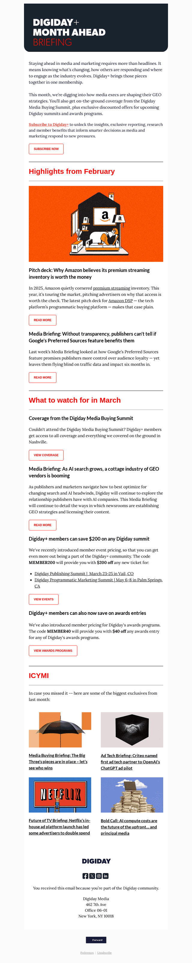 What's coming to Digiday+ in March