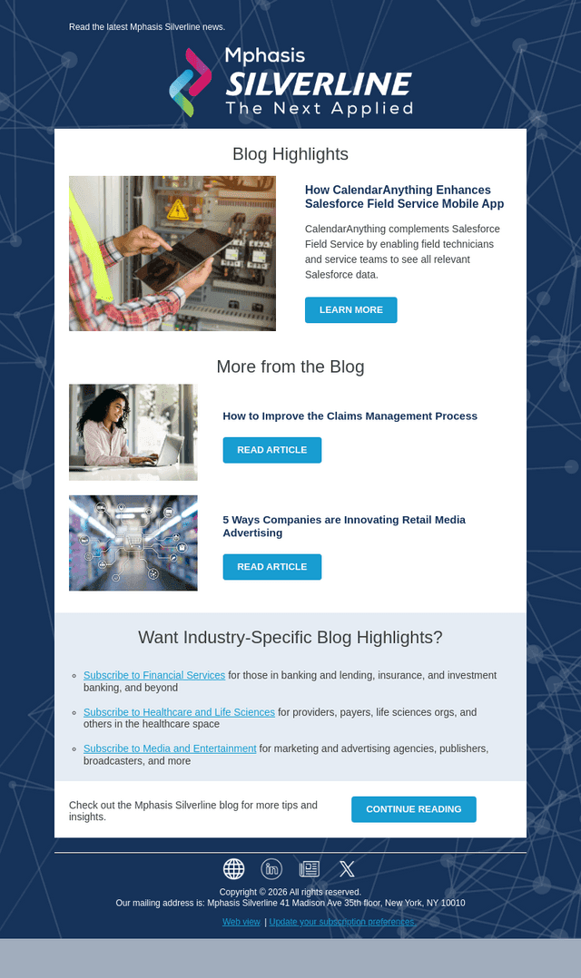 Silverline email from Thu, Mar 5, 2026