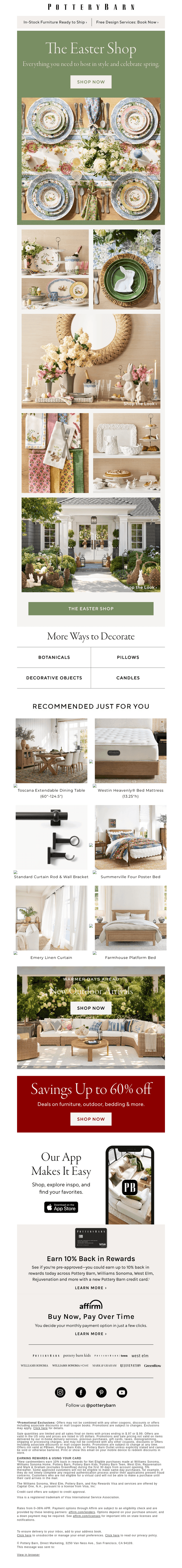 Pottery Barn email from Thu, Mar 5, 2026