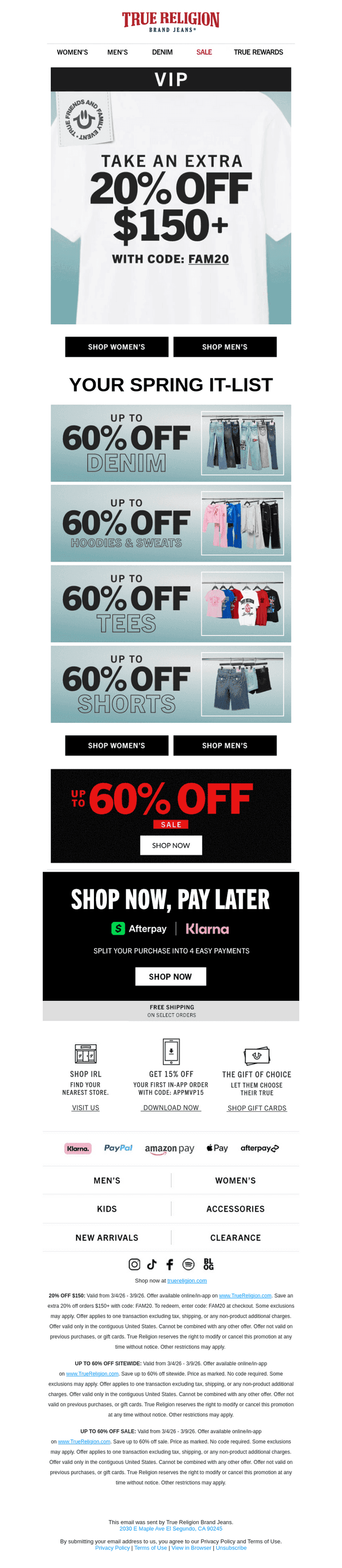 SURPRISE! EXTRA 20% OFF YOUR ORDER