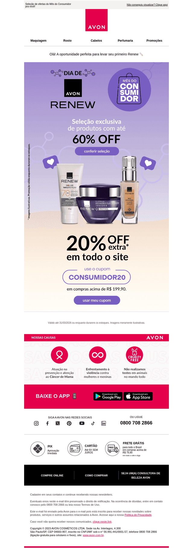 Dia de Renew com até 60% OFF 😍