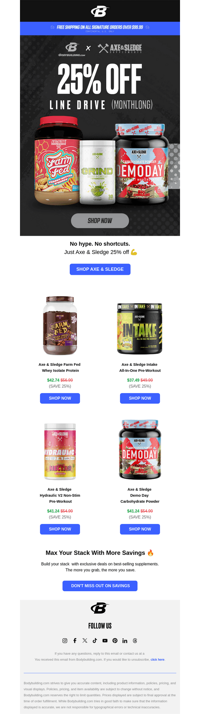 Fuel The Grind: Axe & Sledge 25% Off 🪓