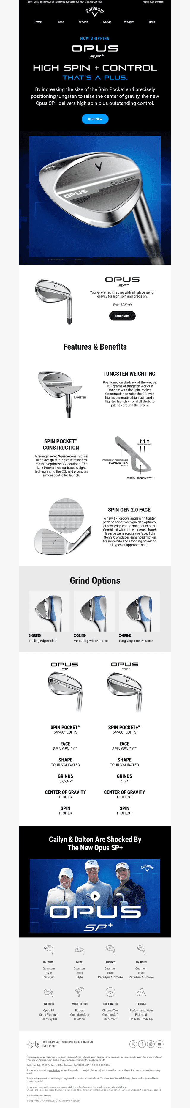 Callaway Golf email from Fri, Mar 6, 2026