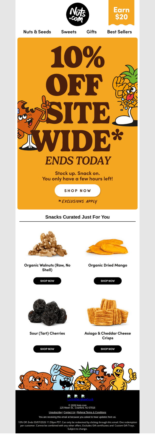 10% off sitewide ends tonight! 🏃‍♂️🏃‍♀️