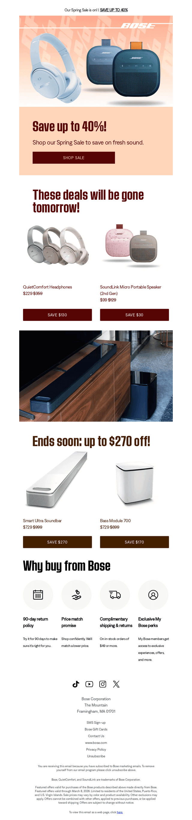 Bose email from Sat, Mar 7, 2026