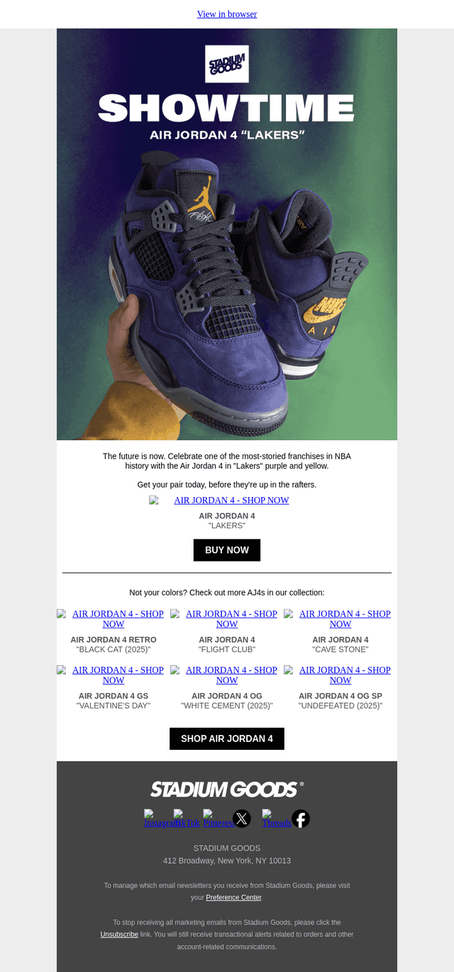 Air Jordan 4 "Lakers"