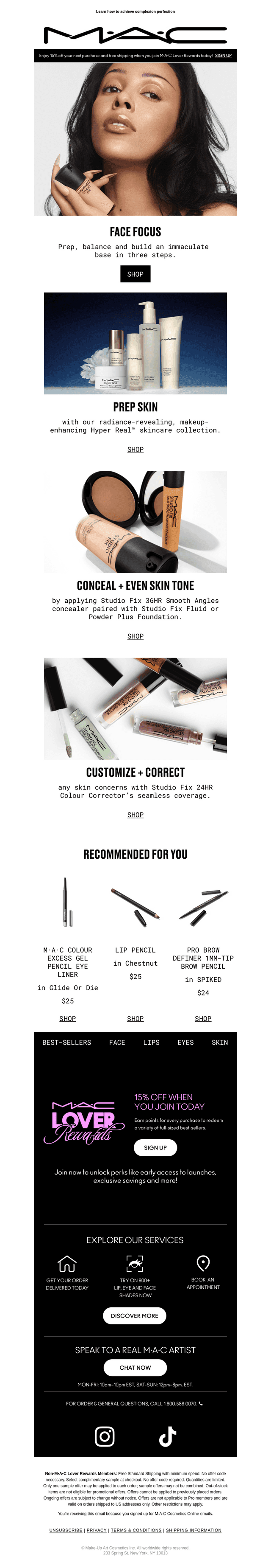 MAC Cosmetics email from Sun, Mar 8, 2026