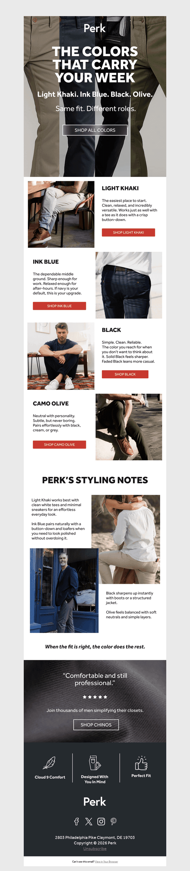 "Comfortable and still professional.”