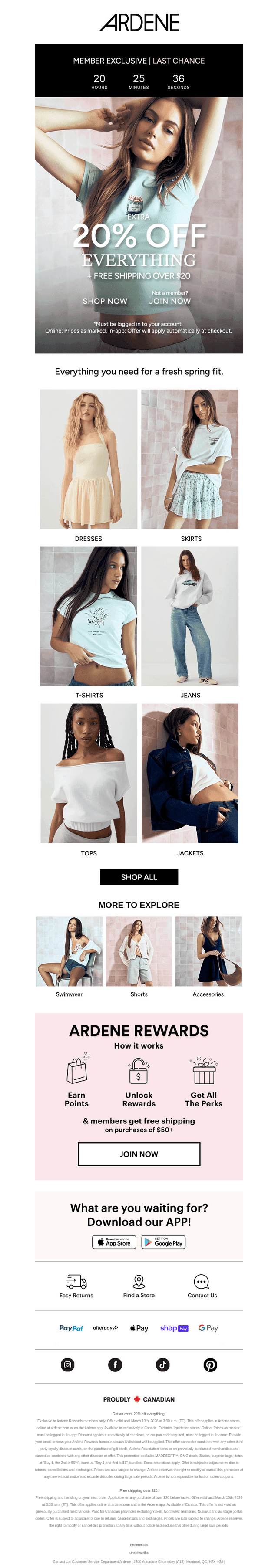 EXTRA 20% OFF ENDS TODAY 🚨