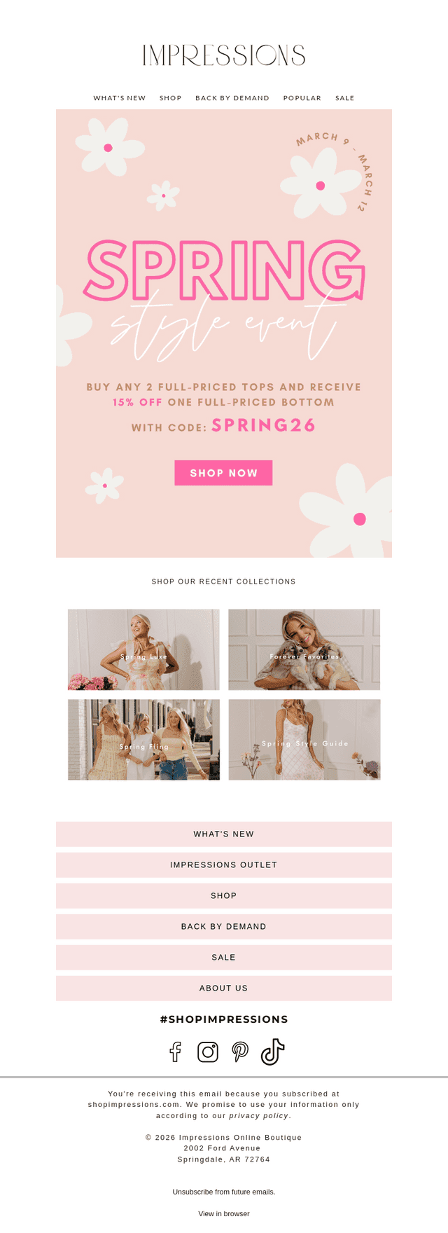 Spring Style Event Starts Now 🌷