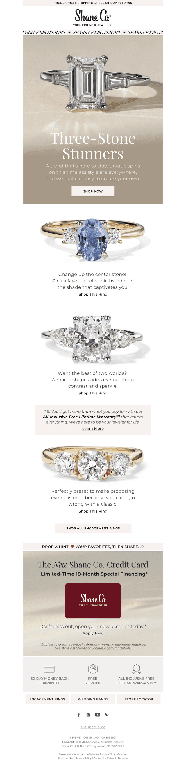 Sparkle Spotlight: three-stone rings 💍