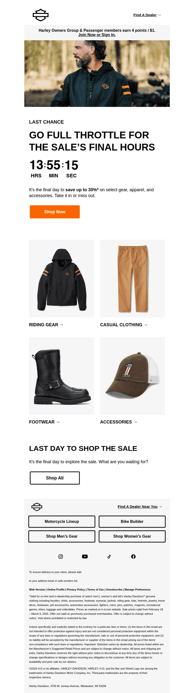 LAST DAY: Up to 30% off select items*