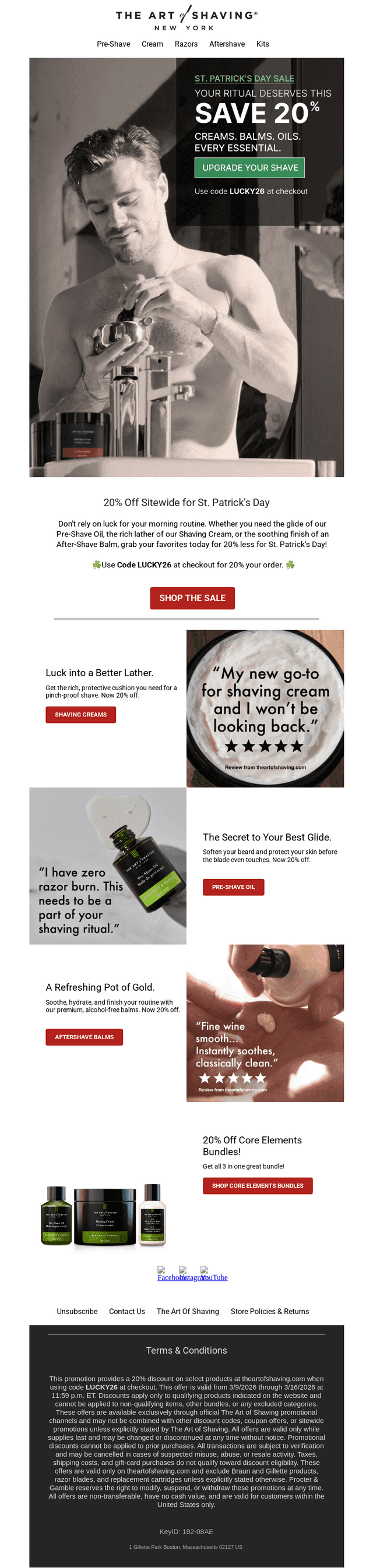 The Art of Shaving email from Mon, Mar 9, 2026