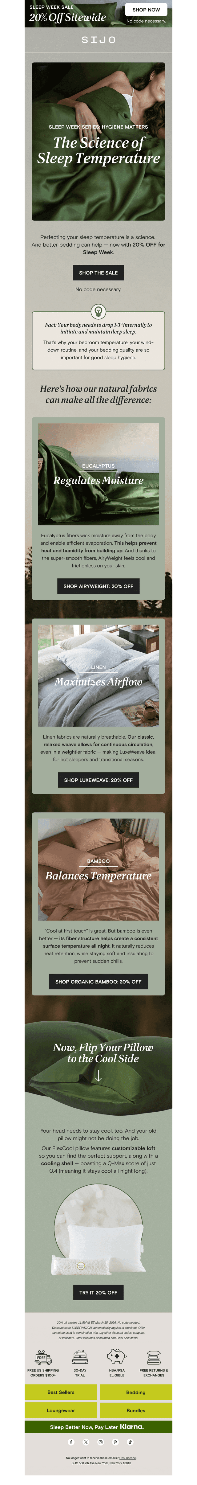 Sleep Week Sale: All About Temperature