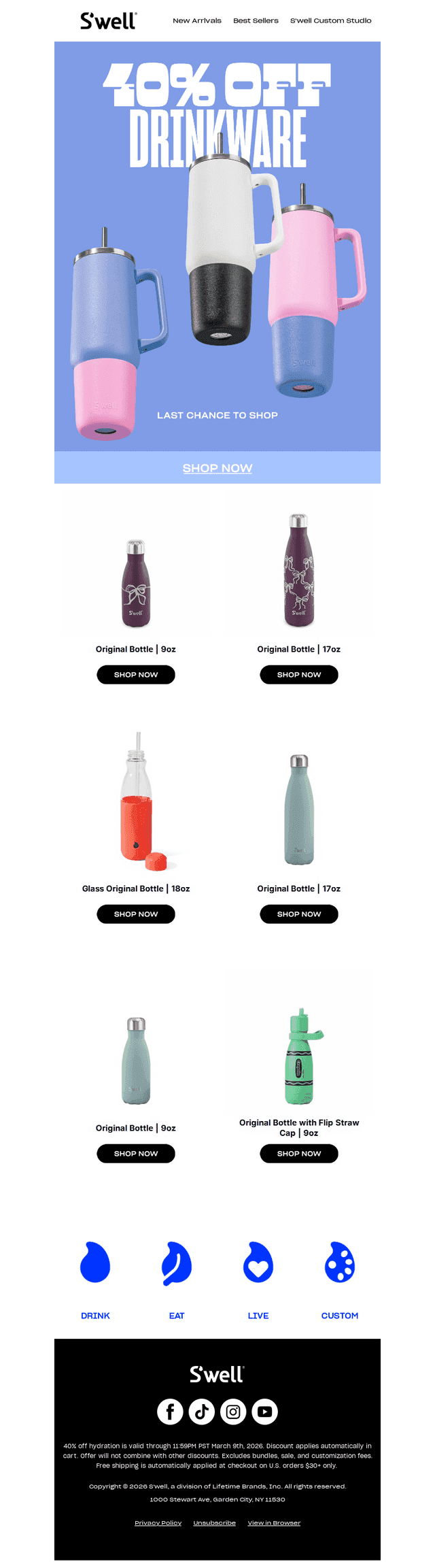 Now Or Never: 40% Off Drinkware Ends Tonight