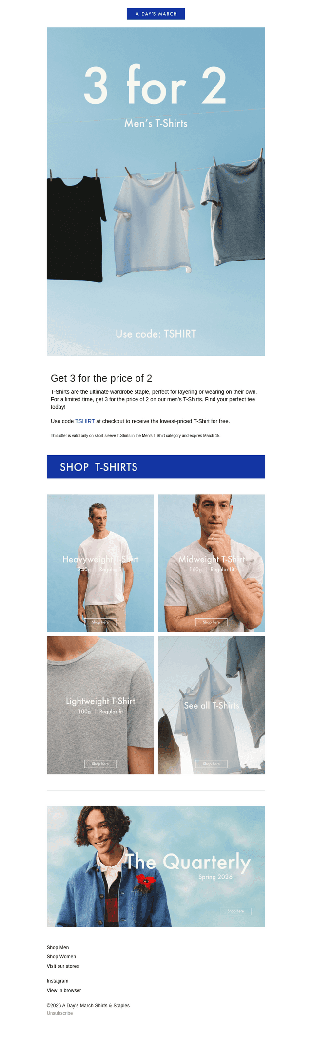 A Day's March email from Mon, Mar 9, 2026