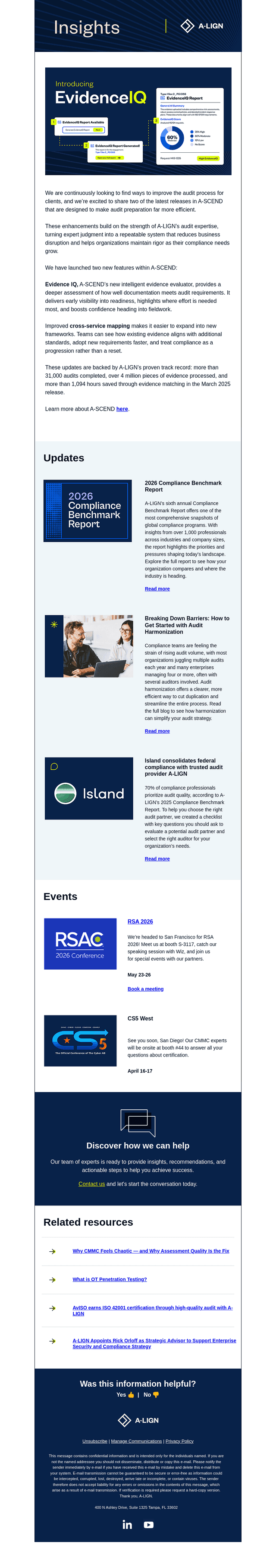 A-LIGN email from Mon, Mar 9, 2026