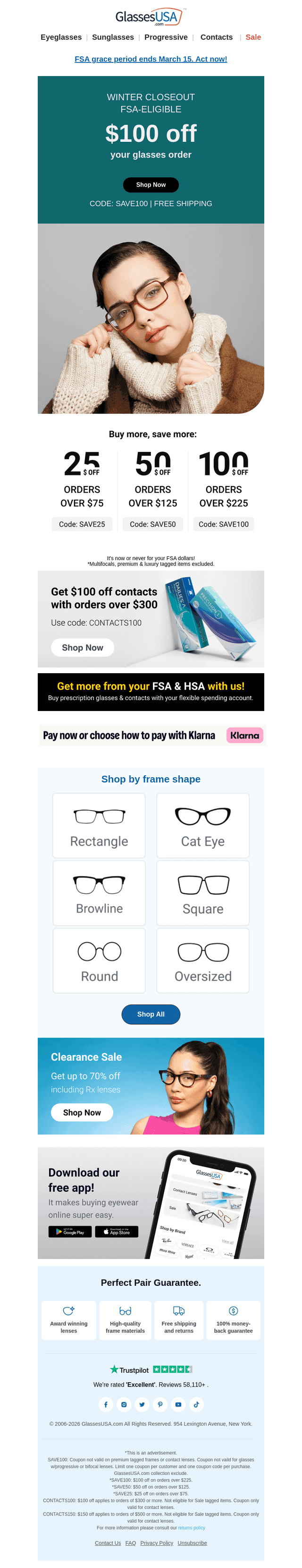 Glasses USA email from Tue, Mar 10, 2026