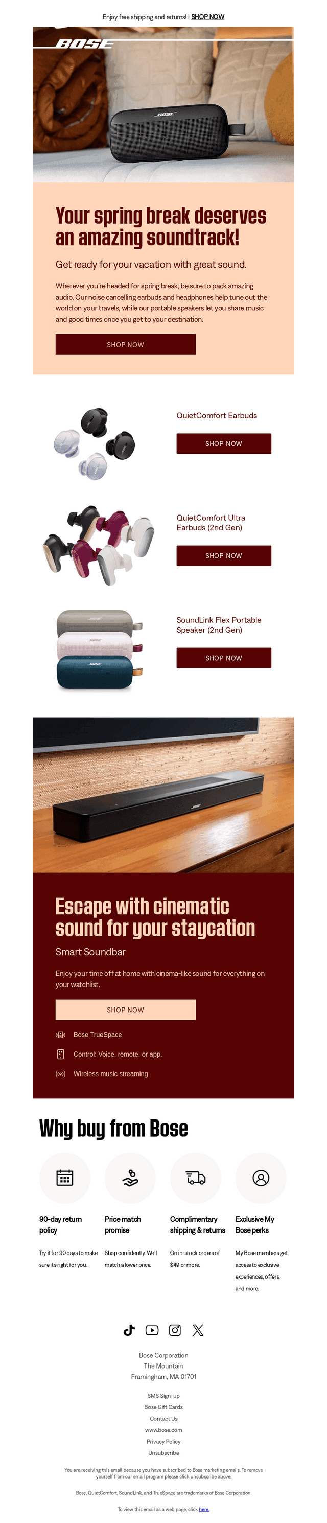 Bose email from Tue, Mar 10, 2026