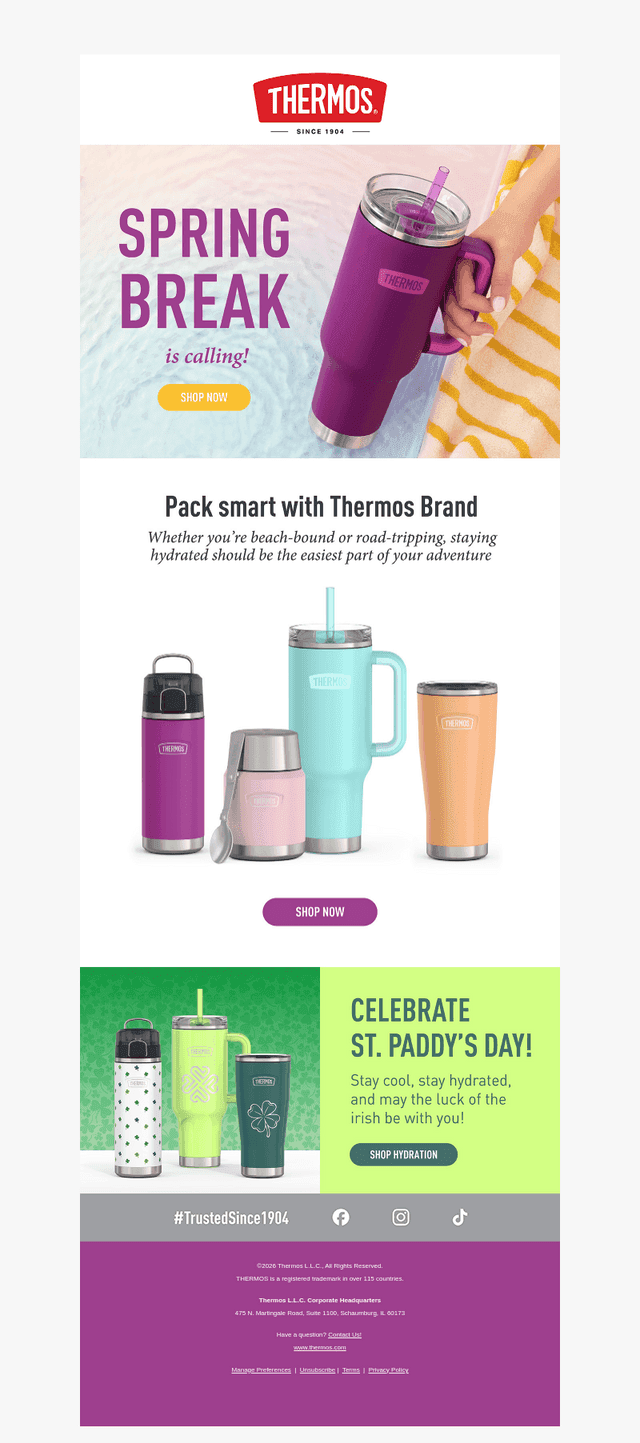 Spring Break Essentials: Don’t Forget your Thermos Products 🌴