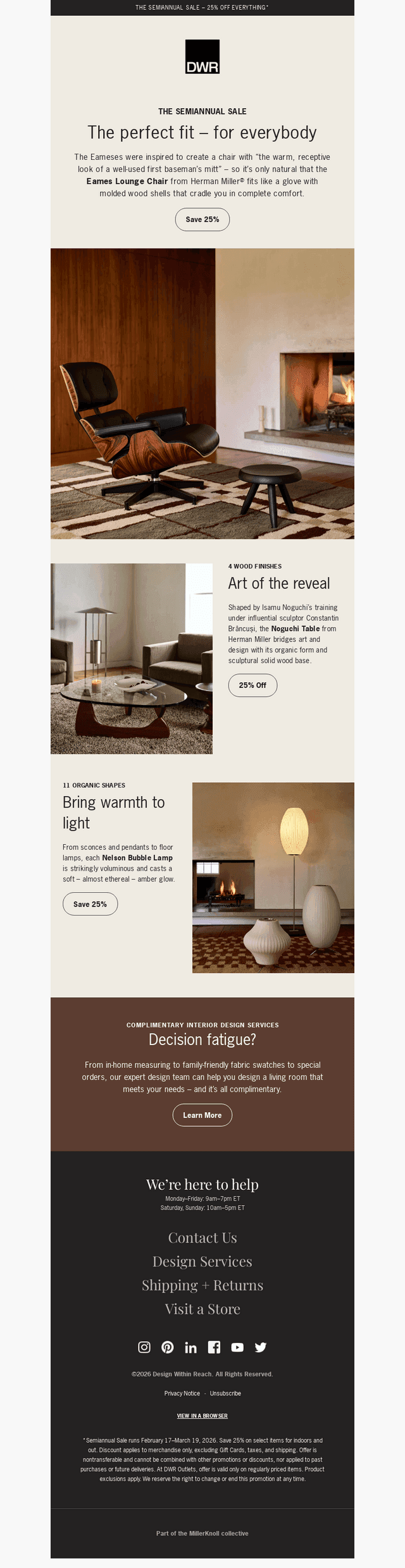 25% off the Eames Lounge Chair