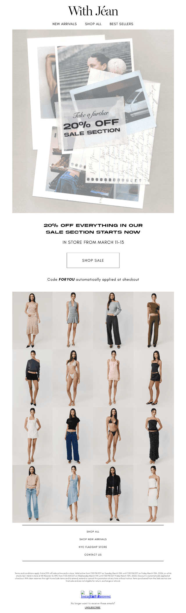 TAKE A FURTHER 20% OFF SALE SECTION