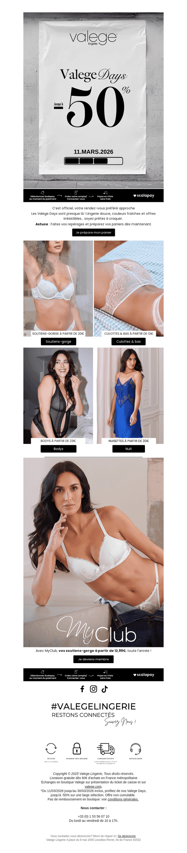 Valege Lingerie email from Tue, Mar 10, 2026