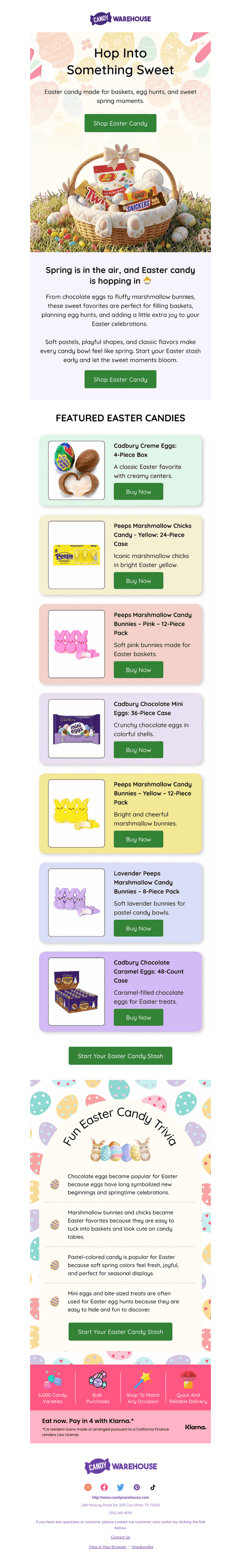 CandyWarehouse email from Wed, Mar 11, 2026
