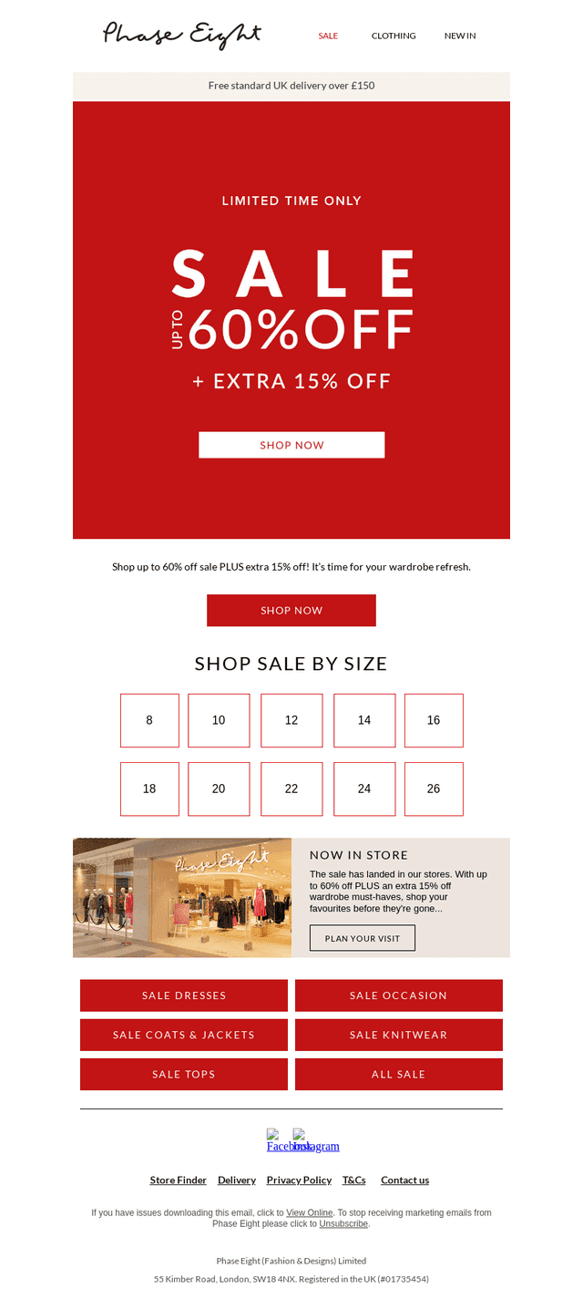, extra 15% off SALE is here!
