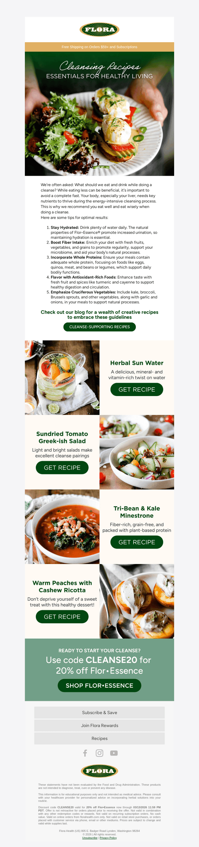 Flora Health email from Wed, Mar 11, 2026