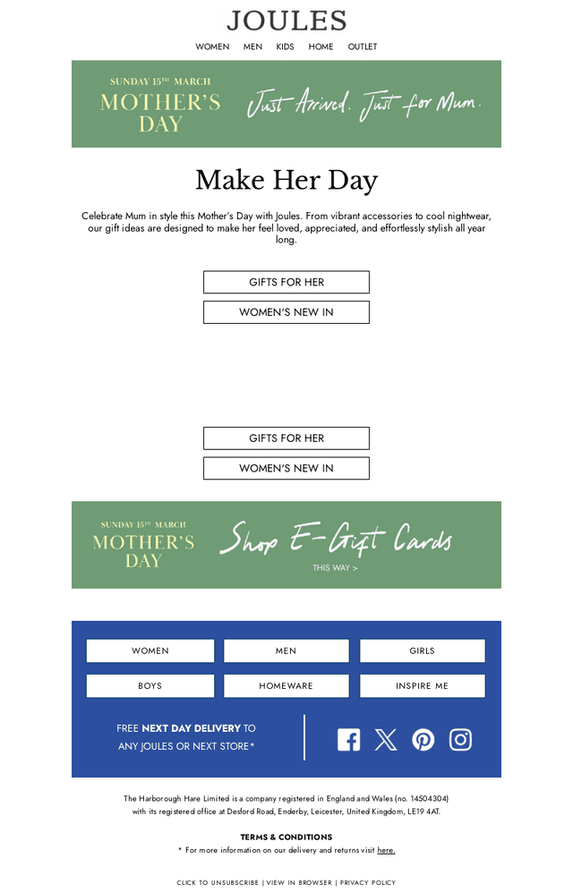 Joules email from Wed, Mar 11, 2026