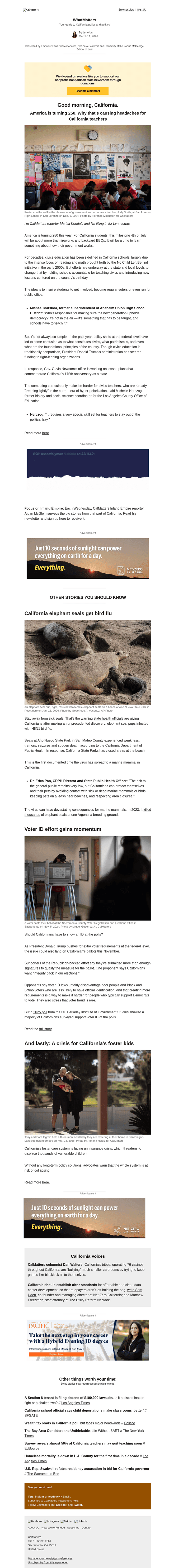 Calm email from Wed, Mar 11, 2026