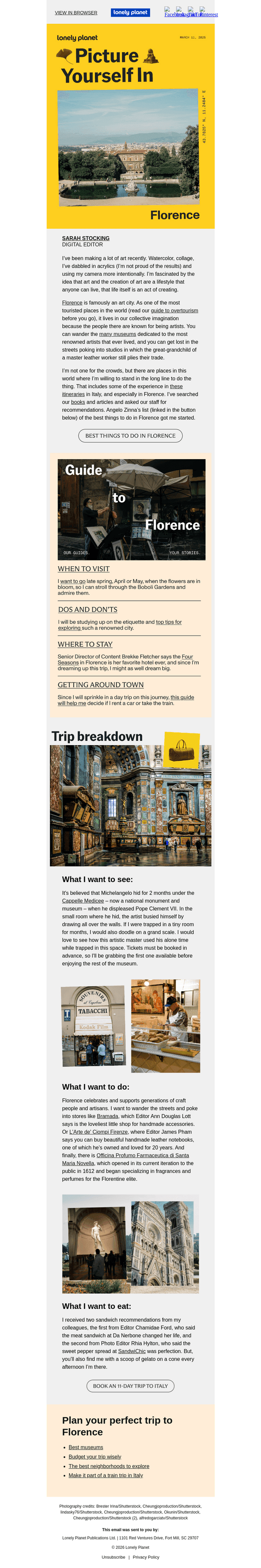 The perfect trip to Florence