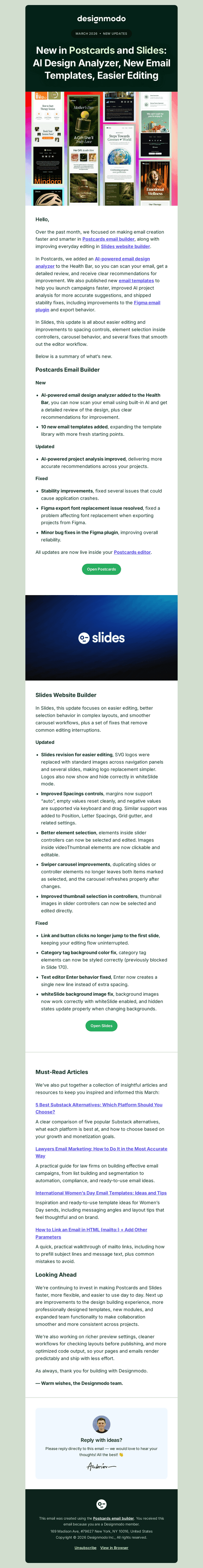 designmodo email from Wed, Mar 11, 2026