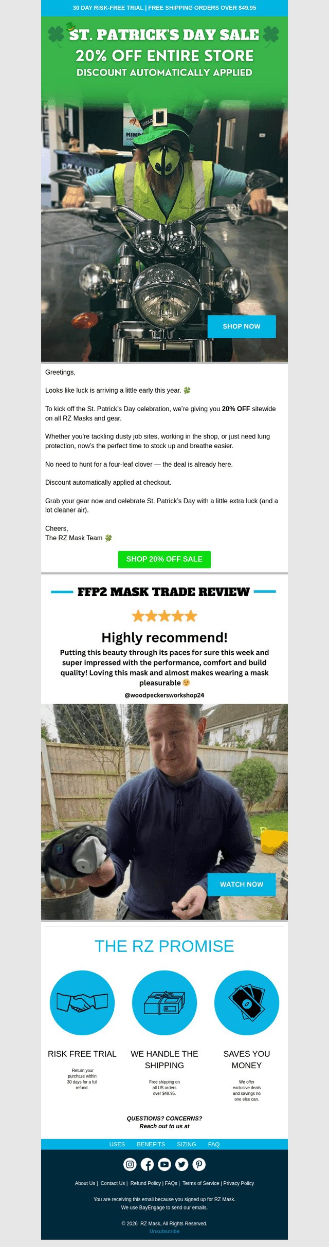 RZ Mask email from Wed, Mar 11, 2026