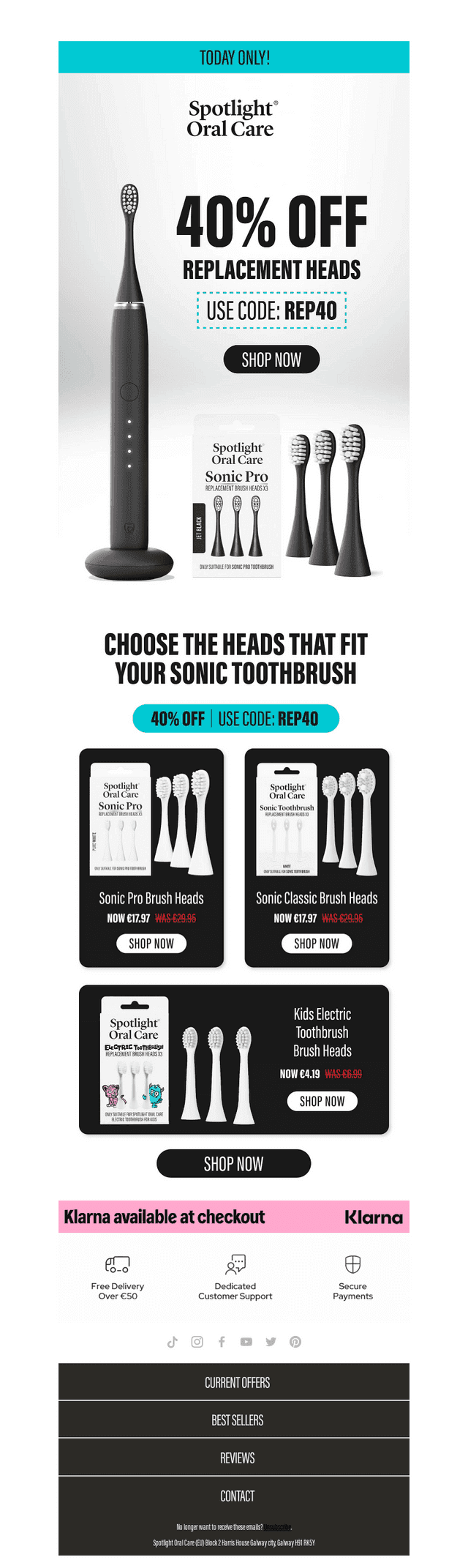 40% Off Replacement Heads