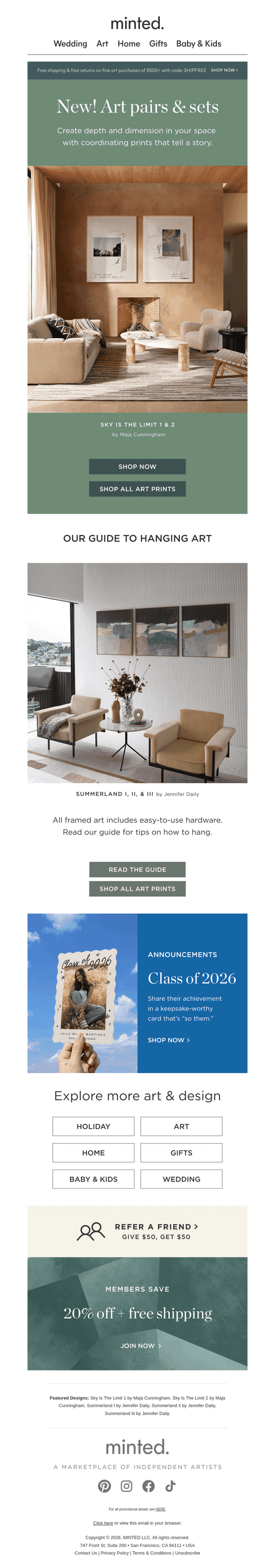 New! Art pairs & sets