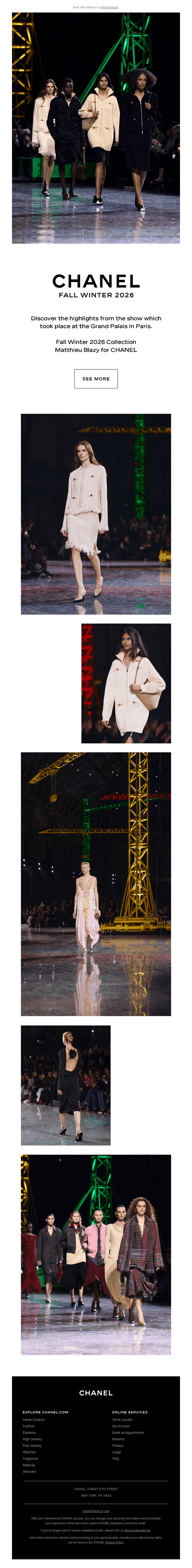 Chanel email from Thu, Mar 12, 2026