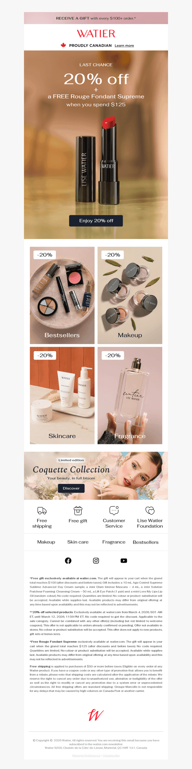 20% off + a delicious surprise 💄