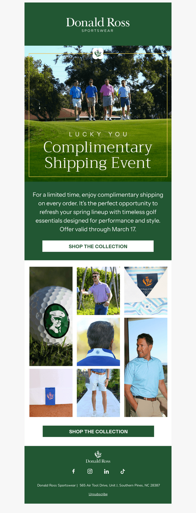Lucky You—Complimentary Shipping