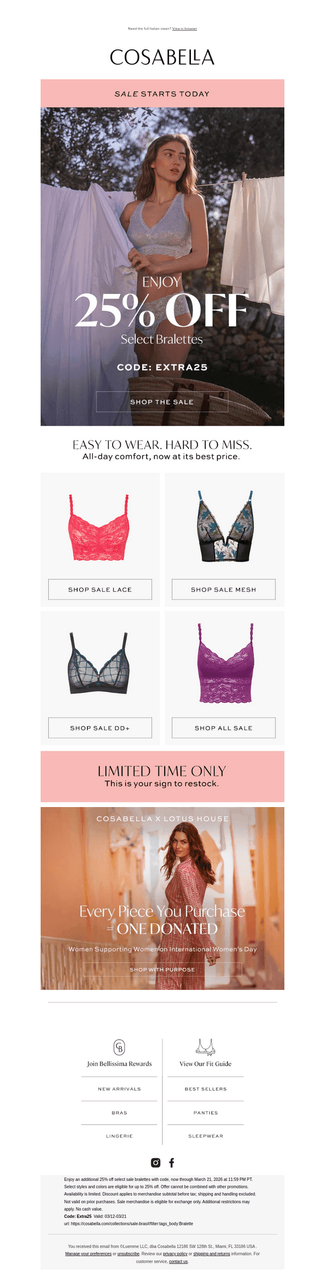 ⏰Starts Today: Extra 25% Off Select Bralettes. Limited Time