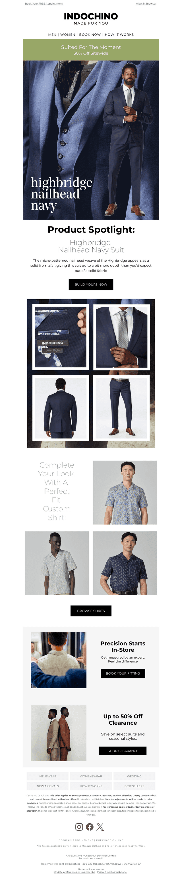 Meet the Nailhead Navy—30% Off