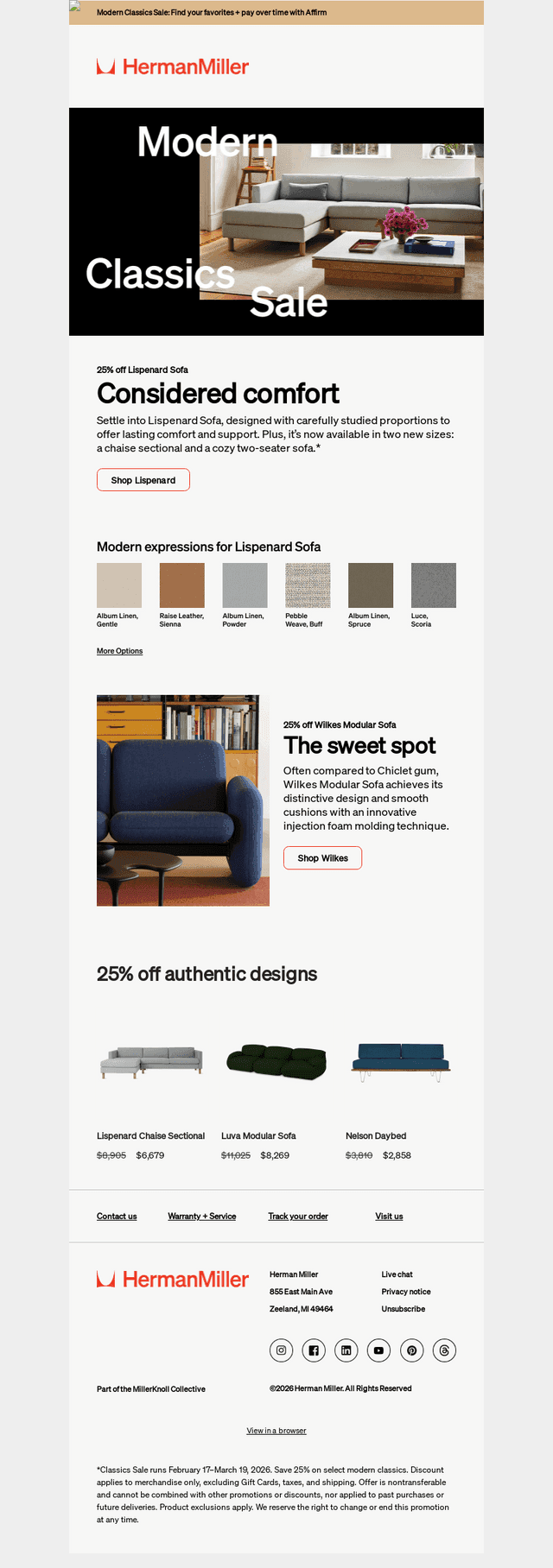 25% off best-selling sofas and sectionals