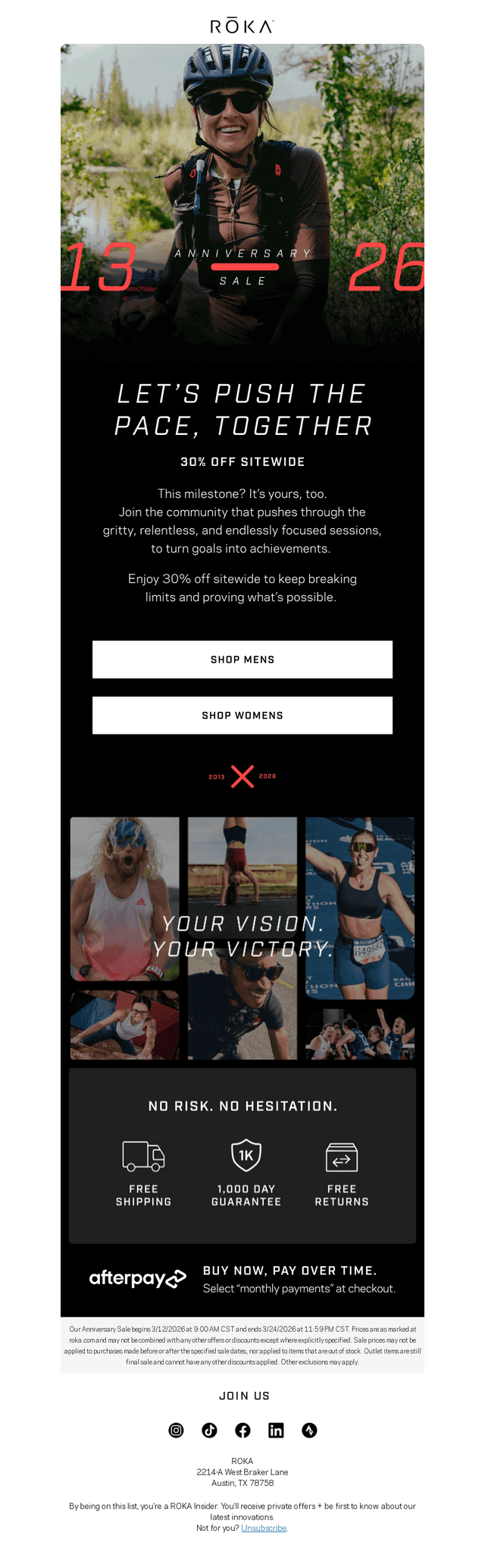 Roka Sports email from Thu, Mar 12, 2026
