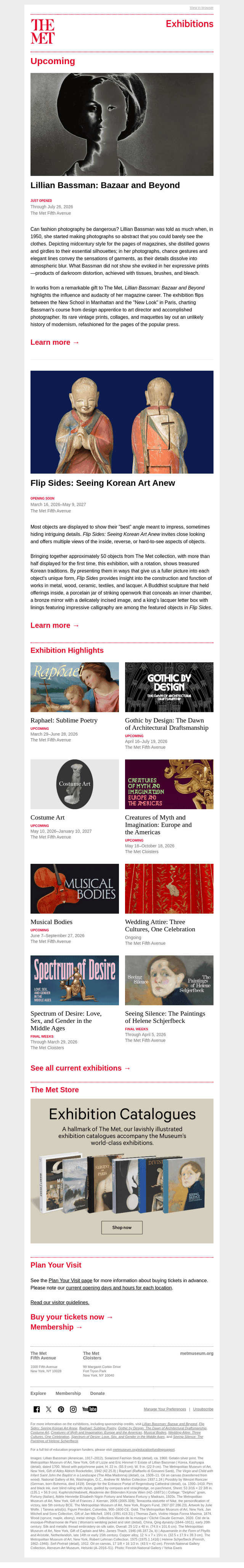 The Metropolitan Museum of Art email from Thu, Mar 12, 2026