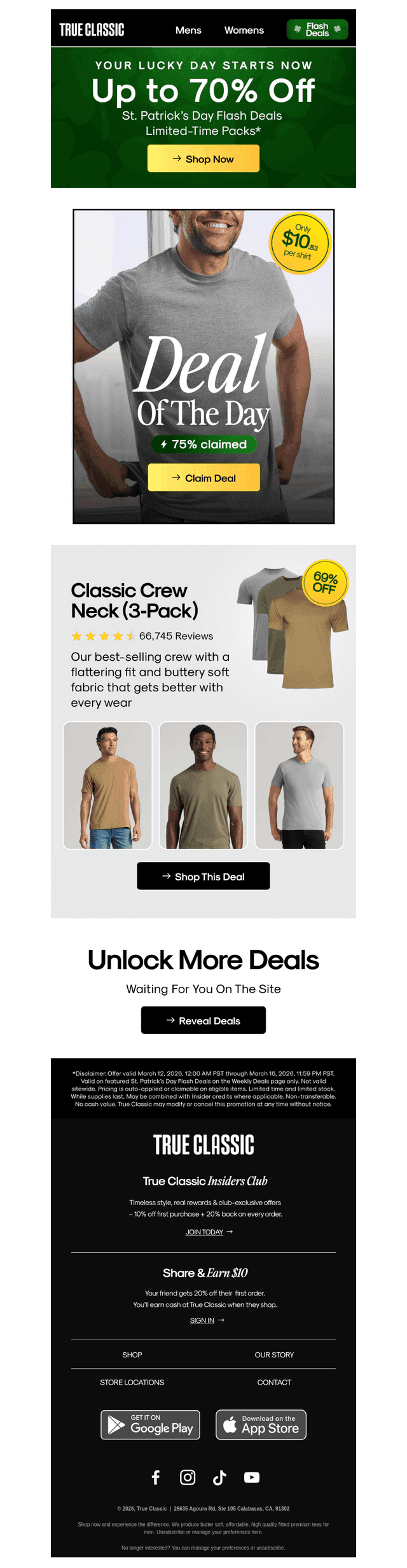 True Classic email from Thu, Mar 12, 2026