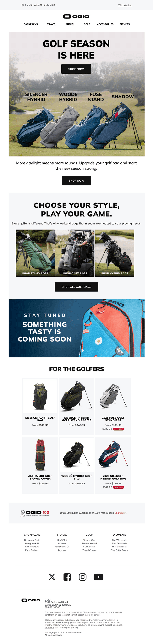 Hello Golf Weather, Hello New Golf Bag