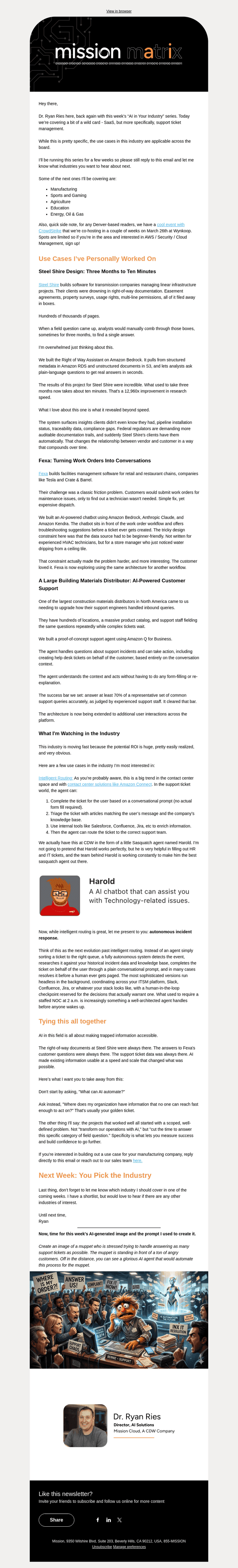 Mission Cloud Services email from Thu, Mar 12, 2026