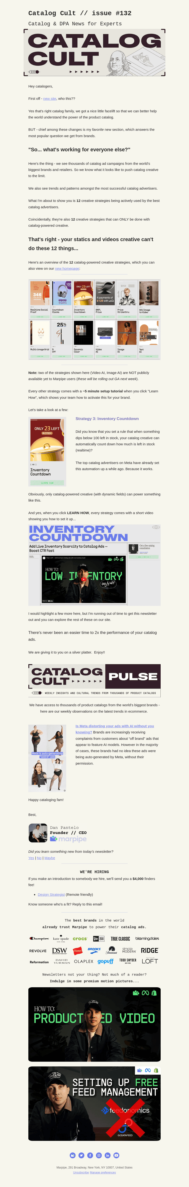 top 12 creative strategies ONLY possible with catalog ads