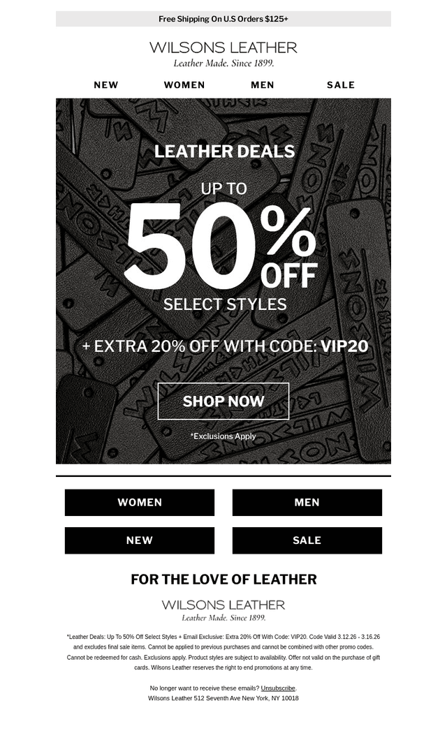 Email Exclusive: Extra 20% Off!